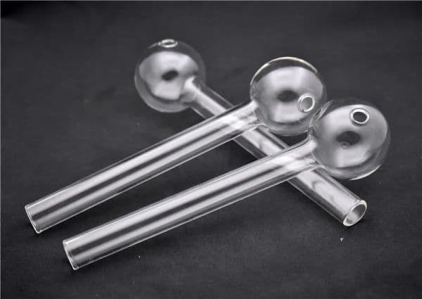 Big Size 20CM Length 50mm Ball Pyrex Glass Oil Burner Pipe Clear Glass Oil Burner Water Hand smoking Pipes Smoking Accessories 12 LL