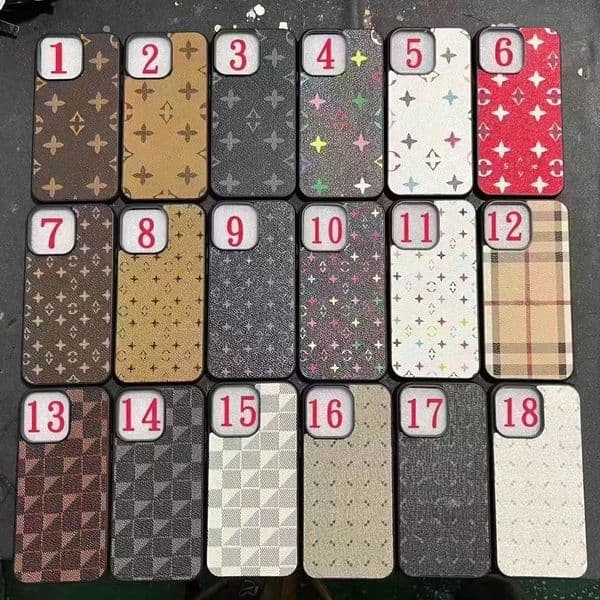 Beautiful iPhone Cases 15 14 13 Pro Max Luxury Leather Phone Case 18 17 16 15promax 14promax 13promax 12promax 11promax 15pro 14pro 13pro 12pro X Xs 7 8 with Logo Box 820