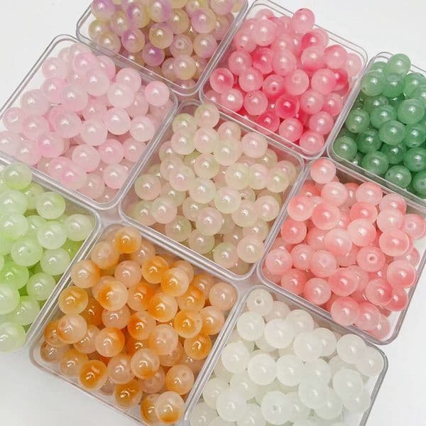 8mm Glass Round Crystal Loose Beads Bracelet Kit for Bracelets Making, Jewelry Making Earring, Necklaces, and DIY Crafts