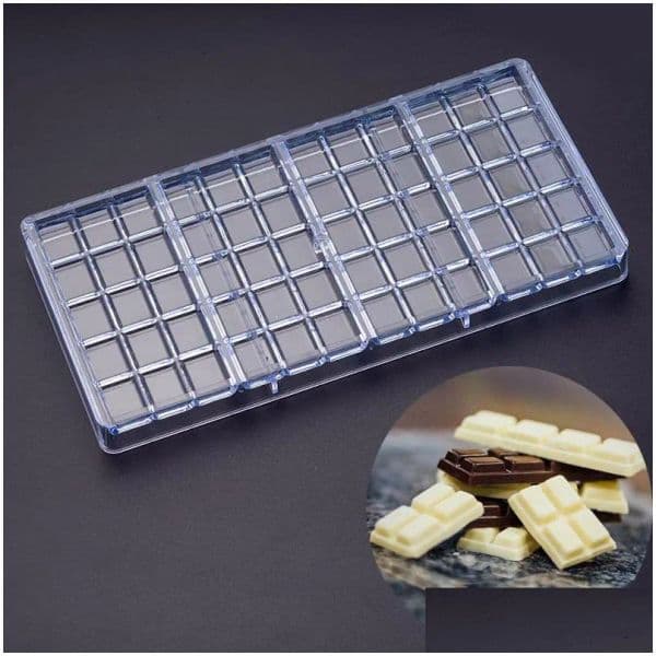 Baking Moulds Mods Bar Lattice Chocolate Mold Transparent Hard Plastic Mod Candy MoldsFood Grade Wholesale One Up Wrapper Tin Alumi Dhxj5 LL