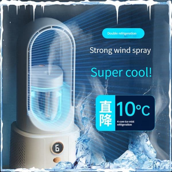 Other Home Garden Air conditioner leafless spray small fan refrigeration desktop ultra quiet office desk usb air circulation fan gift 230821