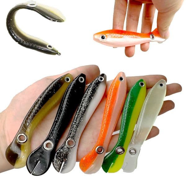 Baits Lures Fish Walking 5pcslot Soft Fishing 2g6g Swing Tail Bait Silicone Small Loach Artificial for Bass Pike 230821