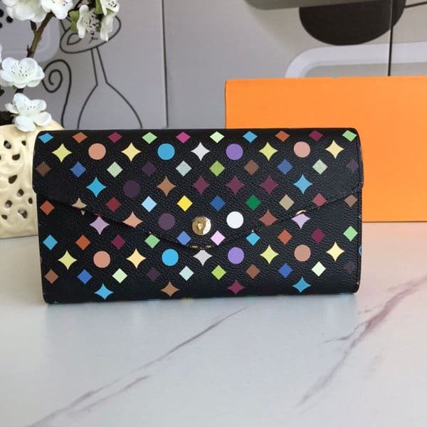Fashion flowers designer zipper wallets luxurys Men Women leather bags High Quality Classic Letters coin Purse Plaid card holder