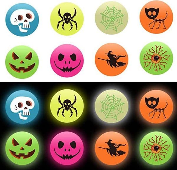 Halloween Supplies Glow in The Dark Bouncing Balls Neon Party Favor Game Rewards Trick or Treating Goodie