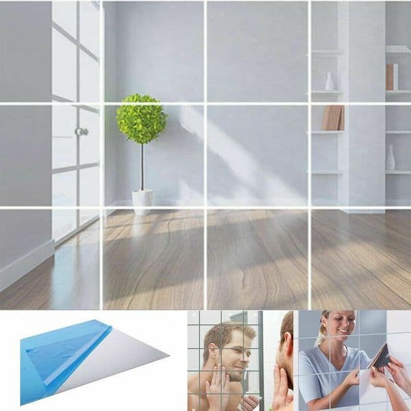 Wall Stickers 110pcs Home Decor Bedroom Selfadhesive Bathroom DIY Decals Tile Square Mirror 230822