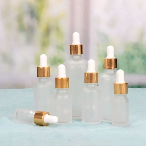 wholesale 5ml 10ml 15ml 30ml 50ml 100ml Frosted Glass Bottle Empty Cosmetic Packaging Container Vials Essential Oil Dropper LL