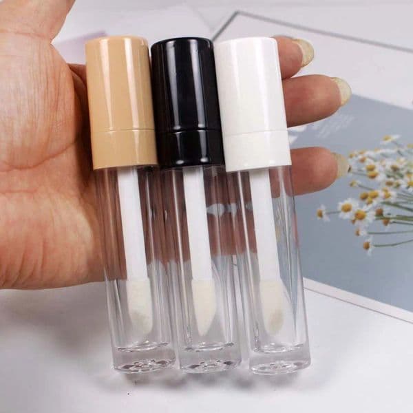 Wholesale Lip Gloss Tubes with Wand Empty 8ml Refillable LipGloss Bottles Mini Lip Balm Bottle Transparent Containers with Stoppers