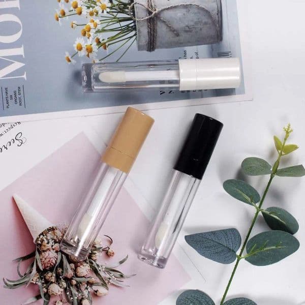 Simple Lip Gloss Tubes with Wand Empty, 8ml Refillable LipGloss Bottles Mini Lip Balm Bottle Transparent Containers with Stoppers