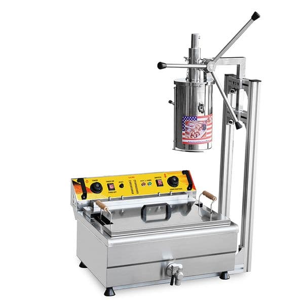 Food Processing Commercial Spanish Churros Making Filling Machine 25L Electric Deep Fryer