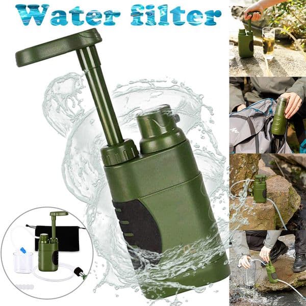Outdoor Gadgets Portable Water Filter Safety Emergency Purifier Survival Tools Mini Camping Supplies 230826