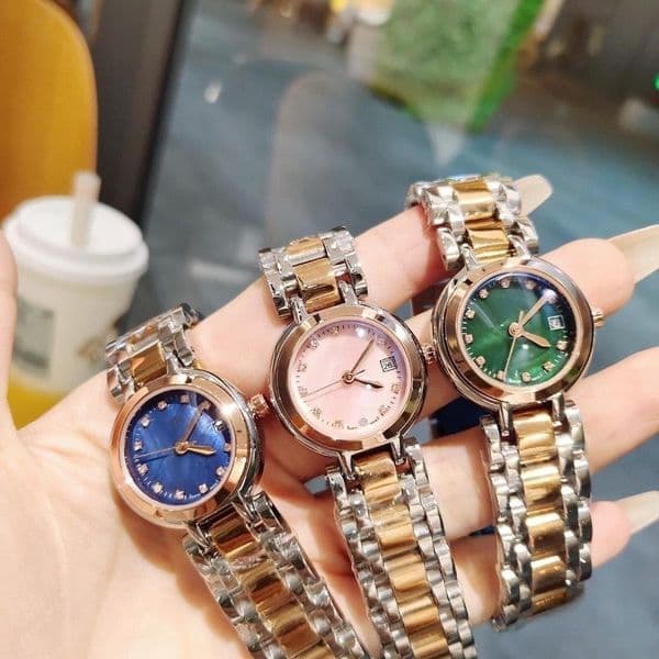 Watch Woman Designer lady Women's Certified Glow-In-The-Dark Waterproof Steel Belt Digital Disc high quality Small Quartz Women's Clover Ring