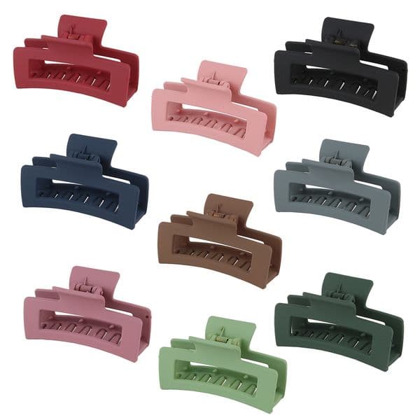 Large Rectangle Hair Claw Clips Matte Square Hair Clip for Women Thick Hair Strong Hold Jaw Clip Big Non-slip Hair Accessory 2493