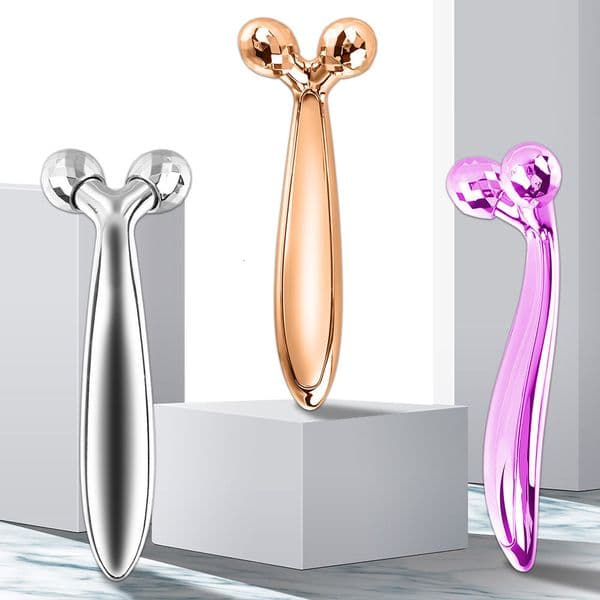 Face Massager Face Roller Massager Thin Face Massager 360 Rotate Full Body Shape Y Shape Massagers Aniti Wrinkle Lifting Massage Tool 230826