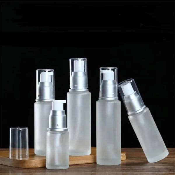 Bottles 20ml 30ml 40ml 50ml 60ml 80ml 100ml wholesale Frosted Glass Cosmetic Bottle Lotion Pump Container Refillable Perfume Spray