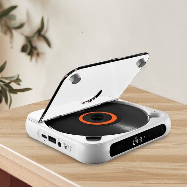 CD Player Bluetooth Compatible USB AUX Playback Desktop Memory Function Music Gift For Friend Family Student 230829