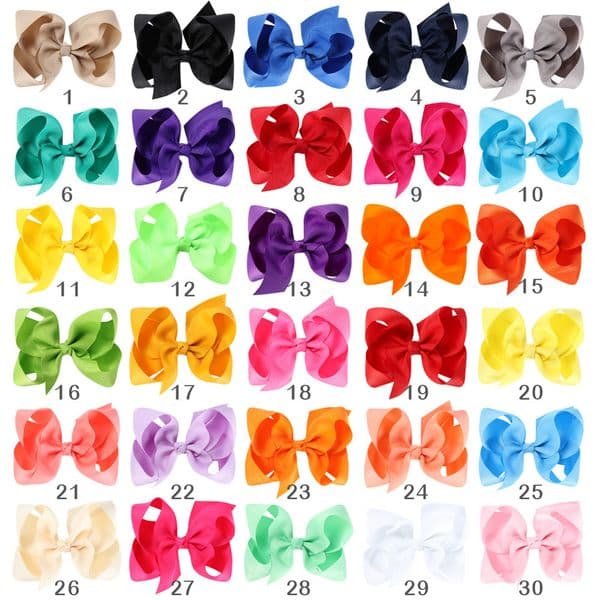 Baby Mutze CN 30Pcs/Lot 4 Solid With For Kids Girls Boutique Ribbon Clips Classic Bows baby cap Hair Accessories 230830 Hat Kid