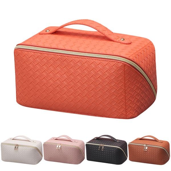 Waterproof Cosmetic Bag Portable Travel Storage Bags Weave Toiletry Bag for Women and Girls
