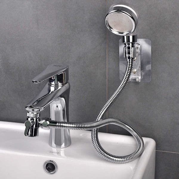 Bathroom Shower Heads Bathroom Wash Face Basin Water Tap External Shower Toilet Hold Filter Flexible Small Nozzle Suit Wash Hair House Artifact Shower J230303