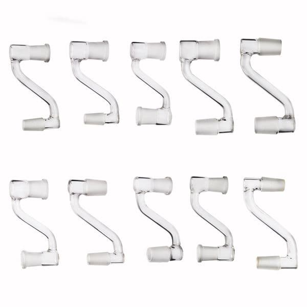 Sidestep glass adapter for water bong pipe 10mm 14mm 18mm male to female