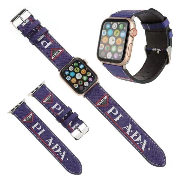 Fashion Watch Band Strap for Apple Watch Band 40mm 38mm 42mm 41mm 44mm 45mm 49mm iWatch 4 5 6 7 8 Series G Luxury Designer Leather Colorful Flower Bee Snake 9986