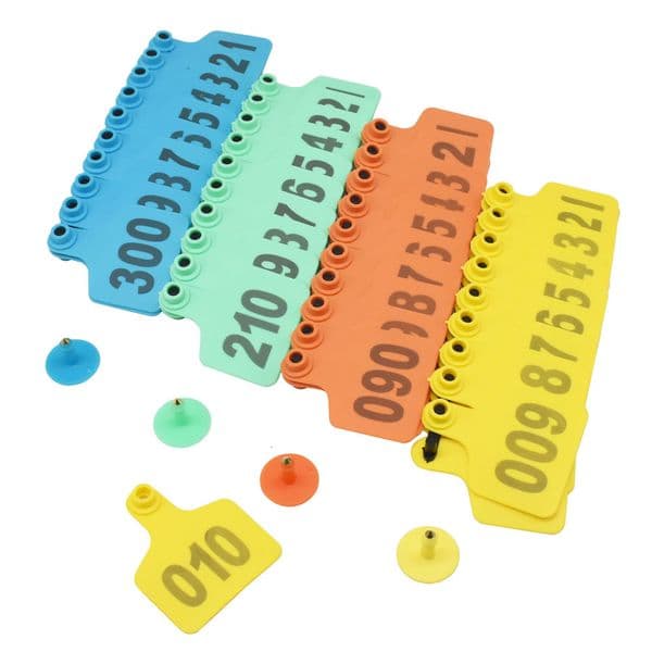 Other Household Sundries Farm Animal Cattle Ear No 001100 Digital Identification Card Label Signage Cow Tag Copper Head rings Equipment 100 Pcs 230307