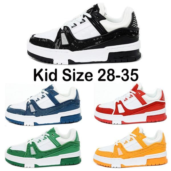 2023 designer trainer sneakers kid shoes casual shoe virgil black white panda fashion low top shoe platform leather rubber sloe outdoor walking eur 2835
