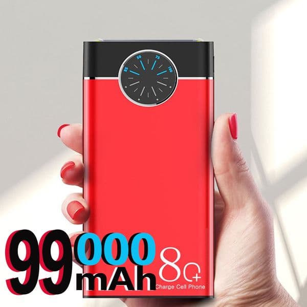 Power Bank 99000mAh Dual USB Power Bank Portable External Battery for iPhone Xiaomi Samsung Charger