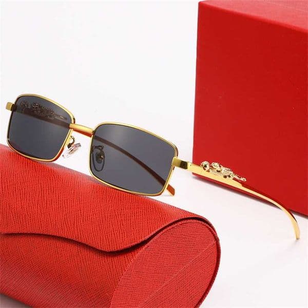 Sunglasses Luxury Designer Sunglasses stereo leopard head men's full frame business optical