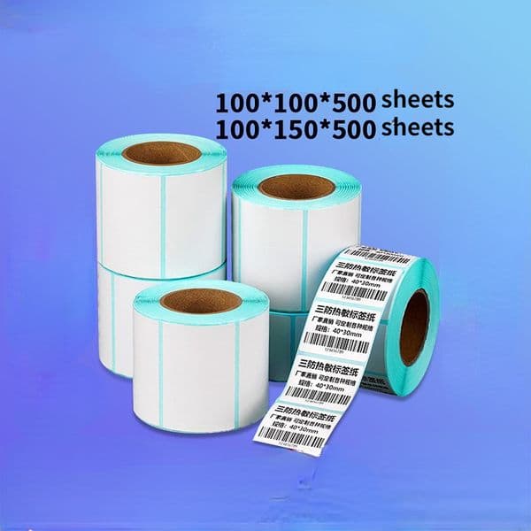 Thermal Waterproof Oilproof Tagboard 100*150 Express Receipt Printer Paper Price Tag Bar Code Sticker 1111