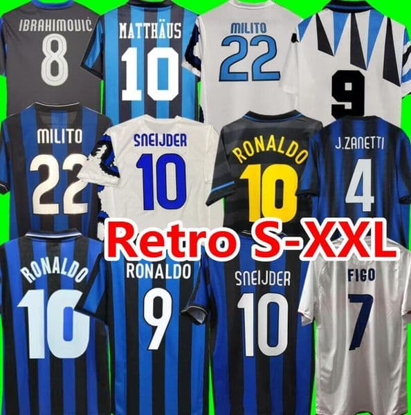 finals 2009 MILITO SNEIJDER ZANETTI Retro Soccer jersey Eto'o Football 97 98 99 01 02 03 Djorkaeff Baggio ADRIANO MILAN 10 11 07 08 09 BATISTUTA Inters Zamorano uniforms