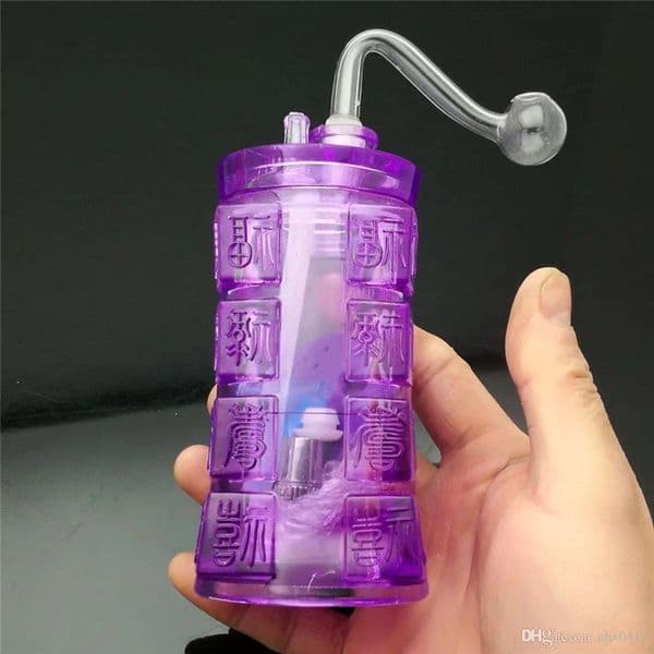 Acrylic color square hookah Wholesale Glass bongs Oil Burner Glass Water Pipes Oil Rigs Smoking