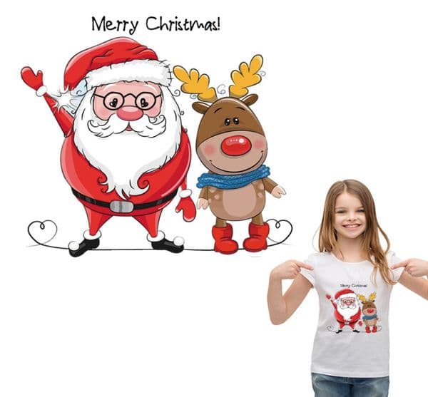 Merry Christmas Patches For Clothes Washable Iron On Stickers Heat Transfer Fashion Diy Accessory Clothes Stickers On Clothes