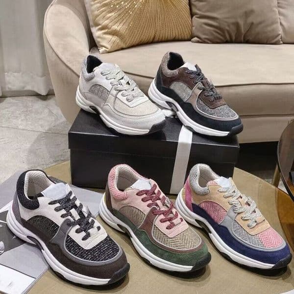 Casual shoes women designer shoes Travel leather man lace-up fashion lady Flat Running Trainers Letters woman SHoes platform men gym sneakers size 35-41-42-45 With box
