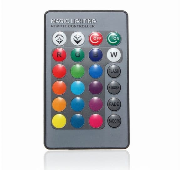 24 Keys Mini RGB IR Wireless Remote Controller For Globe Bulbs RGB Light Lamp LED Strip Lights Without Battery 1PCS