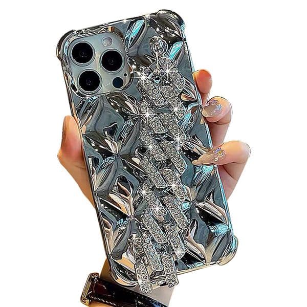 Apple Phone Cases For IPhone17 16 15 14pro 13 12 plus xs max Luxury Flash Drill Bracelet Fashion Mobile Phone Protection Case Wrist Chain Studded Diamond Anti-drop
