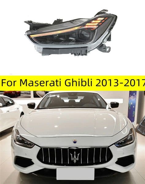 Car Styling LED Headlight for Maserati Ghibli 20 13-20 17 LED Auto Headlight Assembly Upgrade Turn Signal Running Lamp