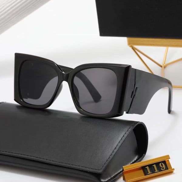 Fashion designer sunglasses Men classic attitude 119 Metal square frame Popular retro avant-garde outdoor uv 400 protection sunglasses 2023