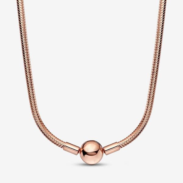 Snake Chain Necklace Authentic 925 Sterling Silver designer Necklace Women Wedding Party Jewelry Rose Gold Chain necklace with Luxurious Retail Box Set