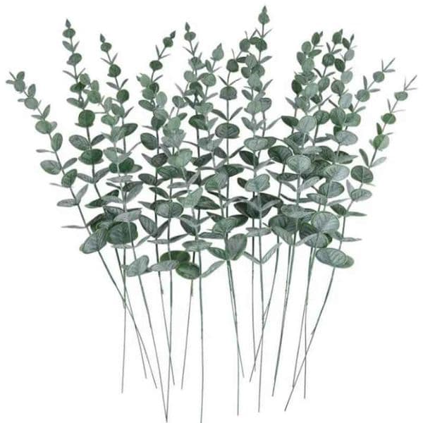 Stems Decor Artificial Eucalyptus Leaves Faux Greenery Branches for Wedding Centerpiece Flower Floral Arrangement Farmhouse Home Decoration