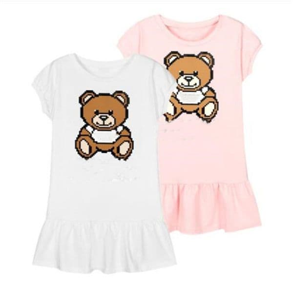 New Style Kids Girls Dress Designer Cute Printing Dresses Fashion Cotton Toddler Infant Princess Skirt Summer Children Girl Baby Clothes