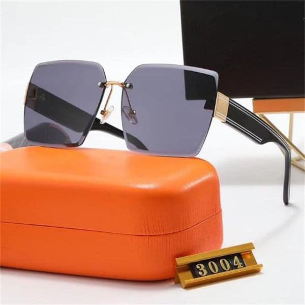 New Classic Polarized Sunglasses Women Designer Luxury Brand Alloy Metal Polaroid HD Tempered Glass Lens Retro Glasses Sun Glasses UV400 3004