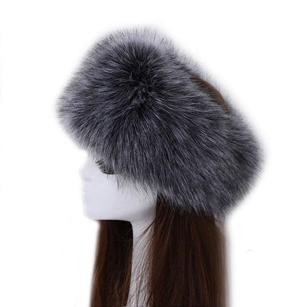Headbands Winter Thick Hair Circle Russian Hat Fluffy Headband Female Fur Headband Furry Headband Wide Headdress Ski Hat Accessories 230323