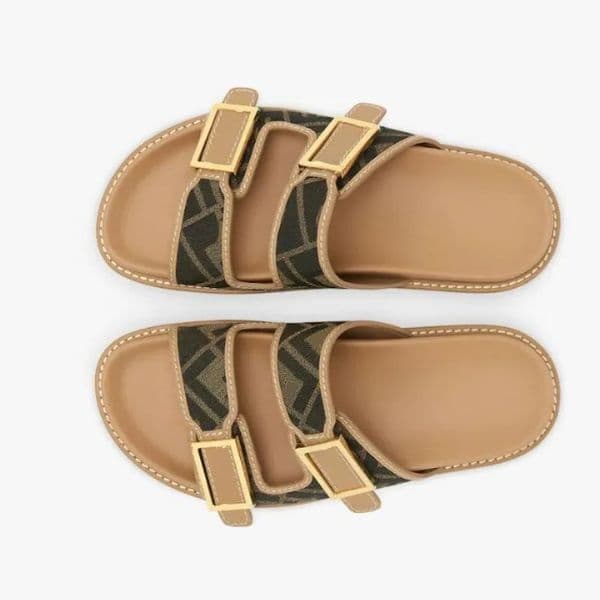 Men Slides Slipper Designer Women Flat Sandals Double Buckle Fashion Letter Real Leather Classic Summer Shoes