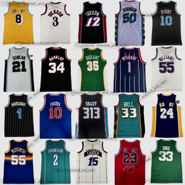 Shady 313 Classic Retro Basketball Carter Jersey Vintage Iverson Nash Anthony Ewing McGrady Bryant Hardaway Garnett Malone Mutombo Bibby Kemp Payton Barkley James