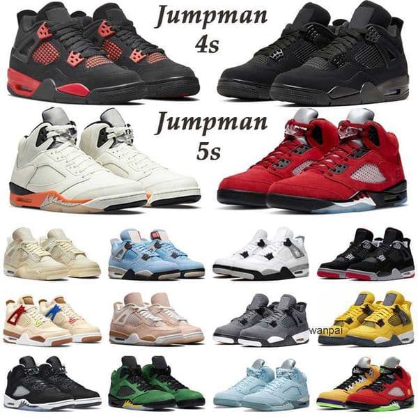 2025 5s Basketball Shoes Men Women 4s Red Thunder Sail University Blue Royalty Bred 5 Blue Bird Shattered Backboard Space Jam Mens Trainers Sport Sneakers
