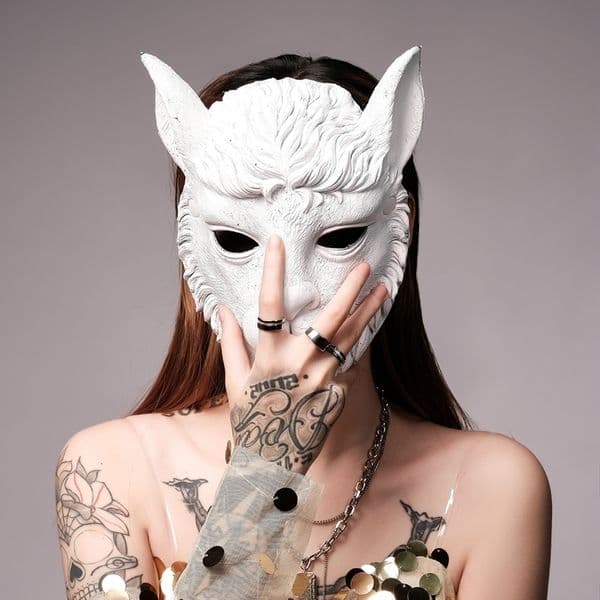 Party Masks Cartoon Animal Lion Mask Full Face Half Face Golden Silver Black White Mask Halloween Masquerade Performance Props Mask 230327