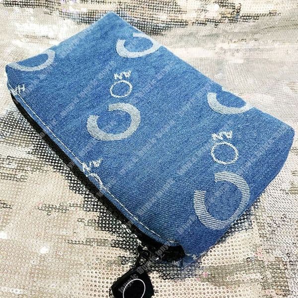 Denim Makeup Bags Womens Luxury Designers Cosmetic Bag Ladies Fashion Wash Toiletry Bag Canvas Zipper Pochette Purses