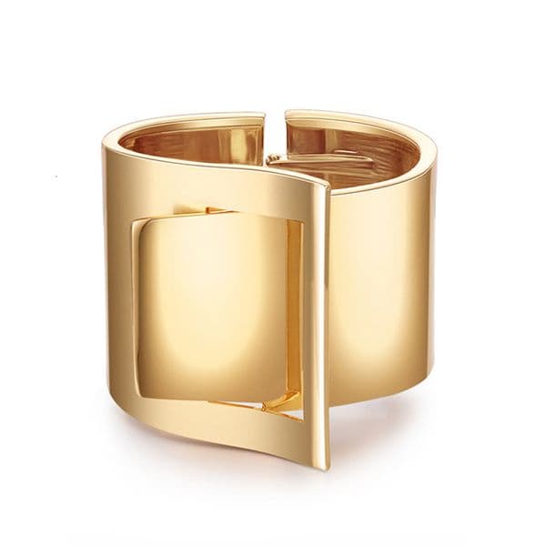 Bangle Selling Bracelet for Women Wholesale Fashion Belt Buckle Head Shape Punk Smooth Exaggerate Wide Bracelet 230325
