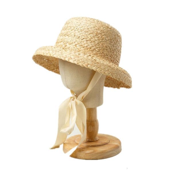 Kid Hair Accessories Caps Hats Honeycherry French Children's Pot Cover Straw Sweet Sunhat Pography Props Hat Born Baby Girl baby hair clip cute Girl Tie