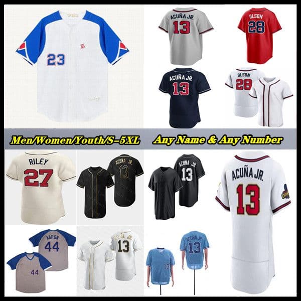 2023 Ronald Acuna Jr City Connect Baseball Jersey Ozzie Albies Sam Hilliard Michael Harris II Sean Murphy Spencer Strider Charlie Morton Deion Sanders Braves Matzek
